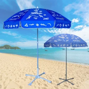 Custom Beach Umbrella 48-Inch Waterproof Patio Sun Parasol Camping Parasol