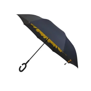 Custom C-Type Handle Windproof Inside-Out Reverse Inverted Umbrella