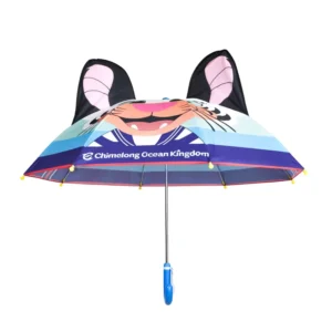 Custom Cartoon Children’s Lightweight Digital-Printed Straight Umbrella Manual 8-Rib Alloy Frame