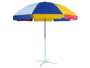 Custom Center Pole Patio and Beach Umbrella with Waterproof Sunshade for Garden and Beach Furniture
