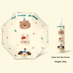 Custom Children’s Fully Automatic Folding Kids Luxury Umbrella for Girls Rain Shine Cartoon Design Sun Umbrellas for the Rain