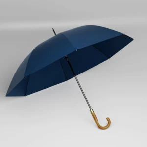 Custom Classic Factory Golf Umbrella Fully-Automatic Opening Fiberglass Wooden Handle
