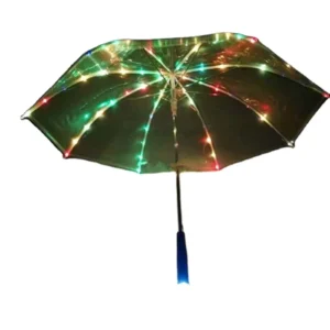 Custom Clear Bubble Shape LED Straight Stick Umbrella with Magic Wand Transparent Dome Manual Control