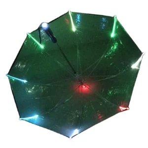 Custom Clear Bubble Shape LED Straight Stick Umbrella with Magic Wand Transparent Dome Manual Control