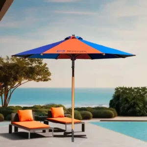 Custom-Color Waterproof Central-Column Outdoor Sunshade Umbrella