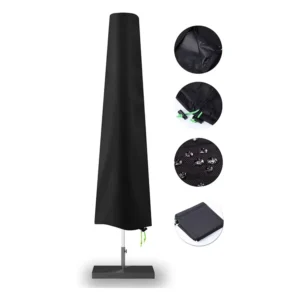 Custom Color Waterproof Outdoor Heavy Duty Umbrella Cover Patio Umbrella Parasol Cover with Zipper