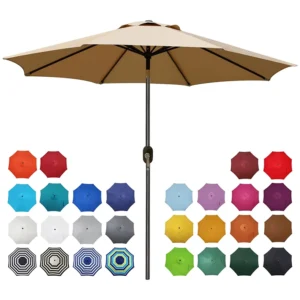 Custom Commercial Outdoor Patio Umbrella with 8 Sturdy Ribs