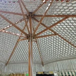Custom Commercial Umbrella 2.5m 280g Polyester Aluminum Frame Garden Sun Umbrella Manufacturer
