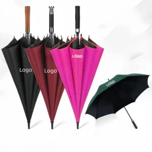 Custom Creative Straight Golf Umbrella Large Windproof UV Long Rod 8K Ribs Custom Logo