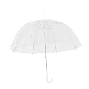 Custom Design Automatic Open Straight Transparent Rain Umbrella with Logo Printing