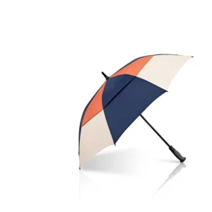 Custom Double Canopy Large 130cm 55mph Windproof Waterproof Lightweight Fiberglass Frame Pongee EVA Any Color Any Logo Straight