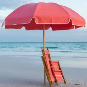 Custom Extra Large Lightweight UV Polyester Sun Parasol Wind Resistant Sturdy Wooden Beach Umbrella for Garden Hotel