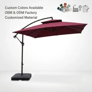 Custom Folding Outdoor Patio Umbrella with Metal Pole, Waterproof UV Protection for Pool, Beach, and Backyard