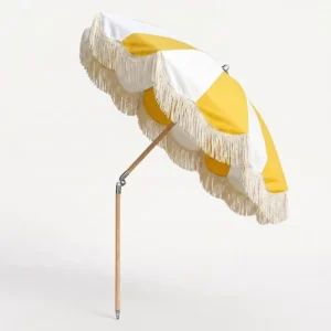 Custom Fringe Tassel Beach Umbrella Boho Style Photo Prop UV Sun Parasol for Beach Cafes