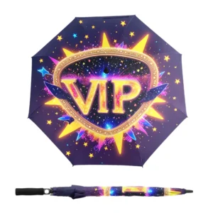 Custom Full-Image Digital-Print Golf Umbrella with Logo