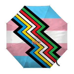 Custom Gay Printed Disability Transgender Rainbow Flag Foldable Umbrella