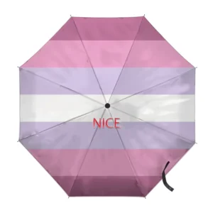 Custom Gay Rainbow Bigender Feminine Leaning Flag Foldable Umbrella