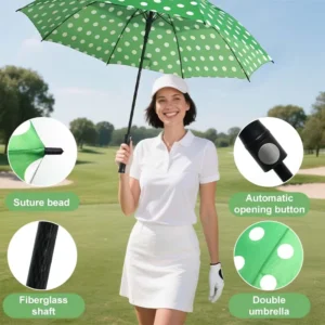 Custom Golf Promotional Straight Outdoor Umbrella Custom Logo for Women with Logo Printing