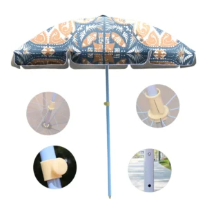 Custom Heavy Duty High Wind Frame Large Outdoor Beach Sunshade Umbrella for Promotional Activities