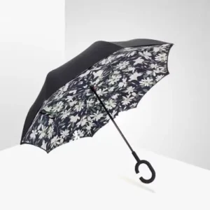 Custom Inverse Double-Layer Inverted Folding Reverse Umbrella with C-Shape Handle