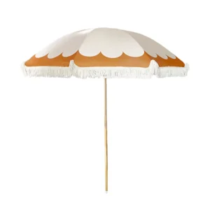 Custom Iron Beach Umbrella with Polyester Canopy Extra Large Outdoor Furniture Sunshade for Courtyard & Camping