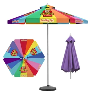 Custom Large Printed Outdoor Advertising Parasol Umbrella with Logo