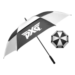 Custom Large Semi-Automatic Folding Golf Umbrella Straight Handle UV Waterproof