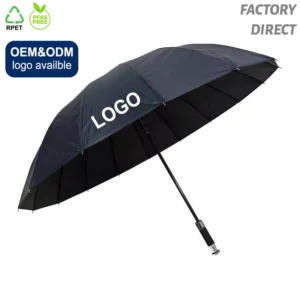 Custom Logo 27 Inch Golf Umbrella Automatic Open Windproof Waterproof Stick Umbrella
