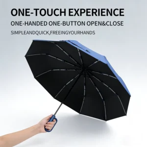 Custom Logo 3 Fold Automatic Folding Pocket Portable Uv Umbrella Waterproof Umbrella for the Rain