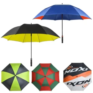 Custom Logo 30 Inch Double Layer Waterproof Windproof Golf Umbrella