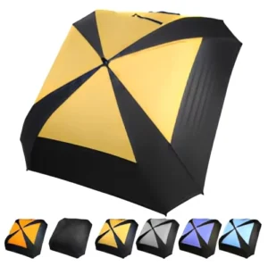 Custom Logo 45 Inch Square Modern Straight Umbrella Pongee 120cm Windproof EVA Handle