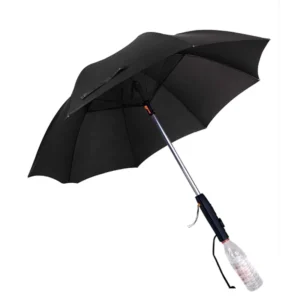 Custom Logo Anti-UV Stick Golf Umbrella USB Electric Misting Cooling Straight Umbrella with Fan and Water Spray Bottle