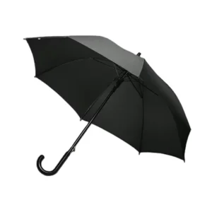 Custom Logo Auto-Open Golf Umbrella, Curved Plastic Handle, Minimalist