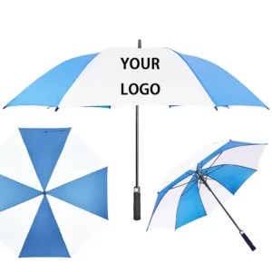 Custom Logo Automatic Windproof Large Golf Umbrella for Advertising or Gifts