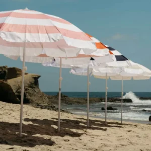 Custom Logo Canvas Bali Parasol Beach Patio Umbrella for Chair