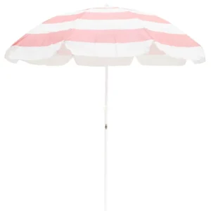 Custom Logo Canvas Outdoor Bali Parasol with Fringe Tassels and Carry Bag