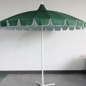 Custom Logo Dark Green Outdoor Sun Parasol Pagoda Umbrella