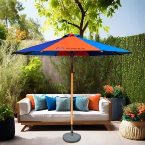 Custom Logo Double-Top Center-Pole Patio Umbrella Waterproof Outdoor Sun Shade Umbrella