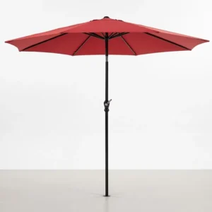 Custom Logo European Design Polyester Canopy Center Pole Garden Patio Umbrella Crank Lift Opening Rotational Tilt for Outdoor