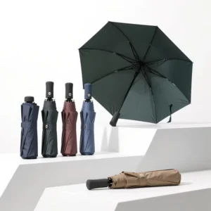 Custom Logo Foldable Portable Automatic Windproof Folding Umbrella
