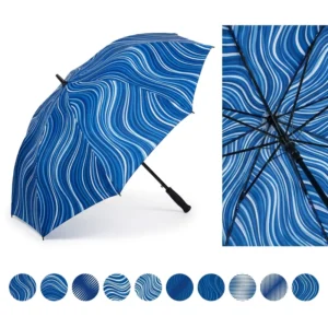 Custom Logo Golf Umbrella, Fiberglass, Waterproof, 60 Inch, Single Canopy, Windproof, Lightweight, 8 Ribs, 130cm Open Diameter