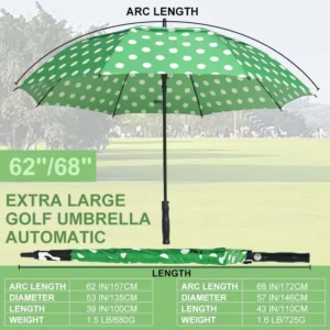 Custom Logo Golf Umbrella Transparent UV White