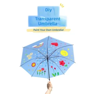 Custom Logo Kids Safety Cartoon Umbrella Lightweight Small Manual Open Rain Umbrellas School Children REACH