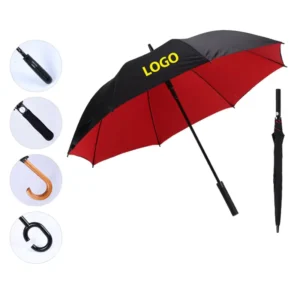 Custom Logo Large Automatic Windproof Double-Layer Golf Umbrella