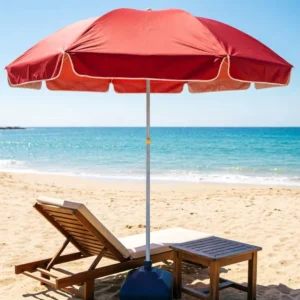 Custom Logo Large Windproof Beach Sun Umbrella