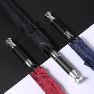 Custom Logo Luxuruly UV Windproof Rainproof Automatic Fiberglass Frame Large Golf Umbrella