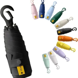 Custom Logo Manual Open 5-Fold 6K Windproof Travel UV Umbrella