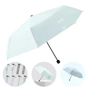 Custom Logo Mini Pocket Umbrella 3 Fold Manual Open Sun Protection UPF 50+ Lightweight Compact Professional Supplier