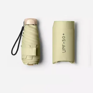 Custom Logo Mini Travel Umbrella 5-Fold Europe Style Manual Nano-Super Hydrophobic Design for Sun & Rain Protection