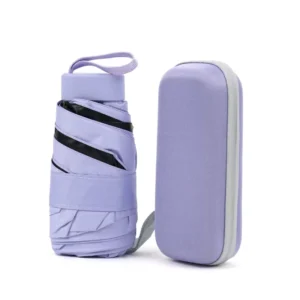Custom Logo OEM 8k 6k Portable 19 Inch 5 Foldable Mini UV Umbrella With Zipper Bag